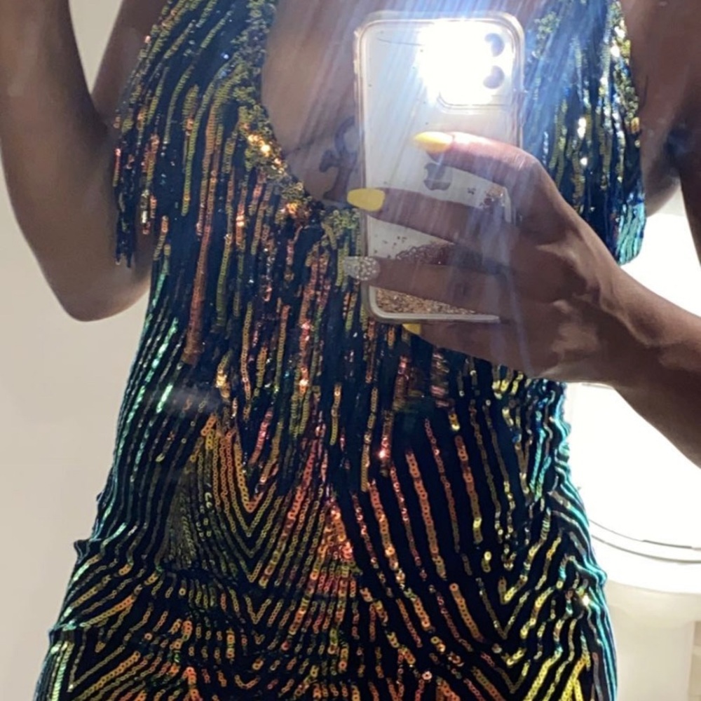 Sequin dress with fringe 🤩